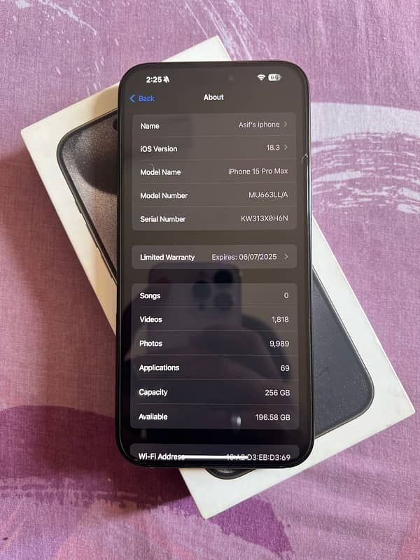 Iphone 15 pro max 256gb Non pta Jv 7