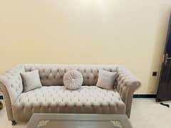 brand new sofa set with brand new wooden made table