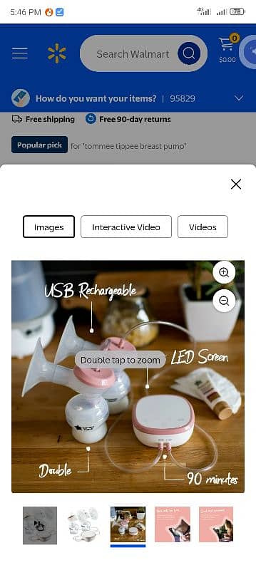 Tommee Tippee Double Electric Breast Pump, USB Rechargeable 6