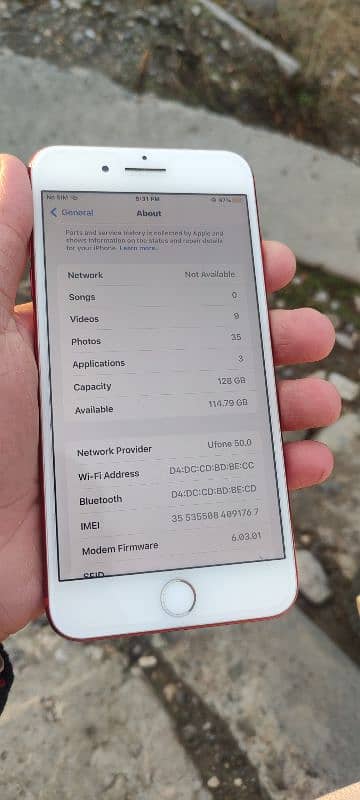 iphone 7 plus PTA APPROVED 128GB 3