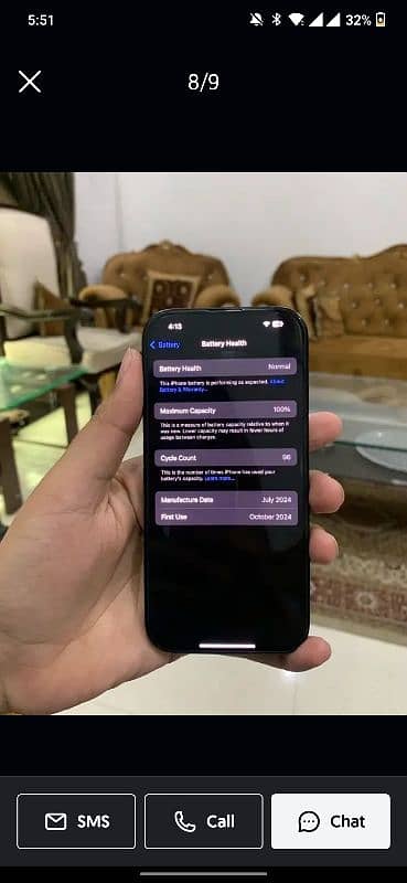 iphone 16 pro 100% battery health 10/10 condition 7