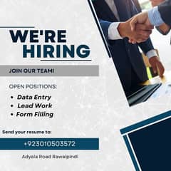 We are Hiring For Data Entry Work ( Male )