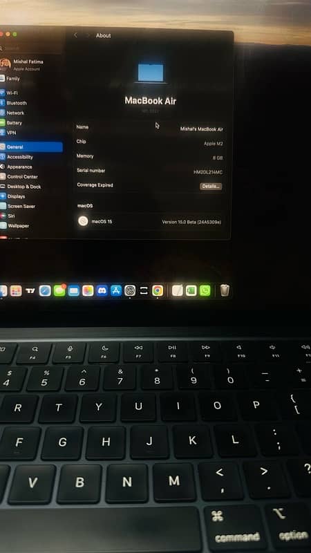 macbook air M2 midnight black slightly used 5