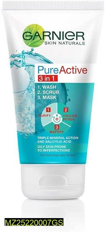 3 in 1 Pure Active Face Wash 150ML 0