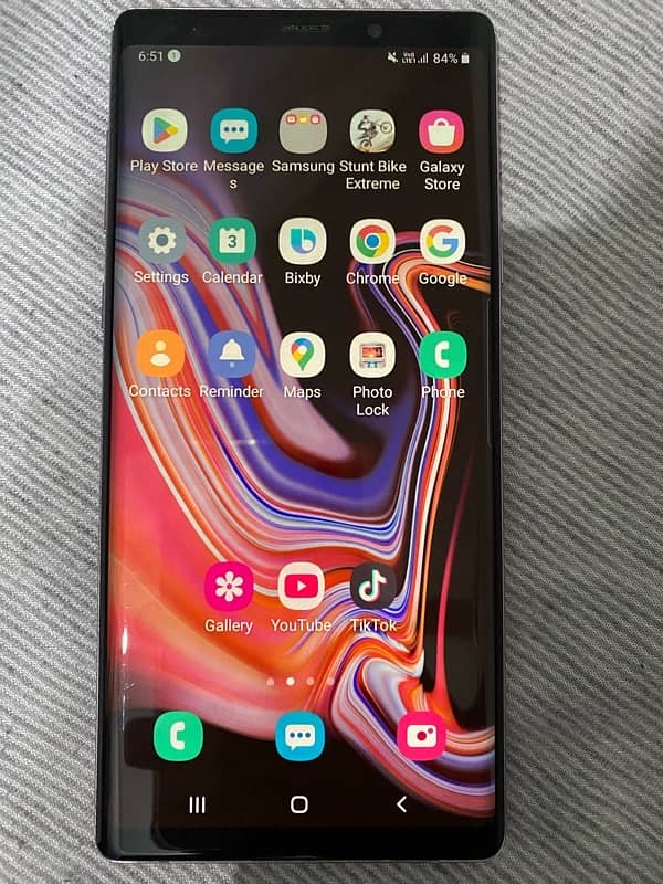 Samsung note 9 128 Gb  PTA Aproved life time 0