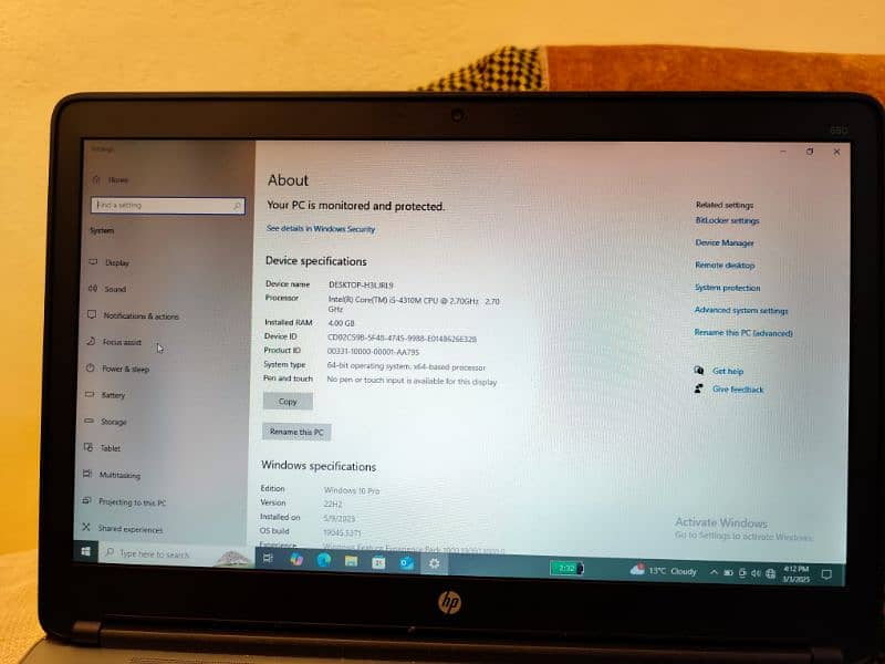 HP LAPTOP CORE I5 4