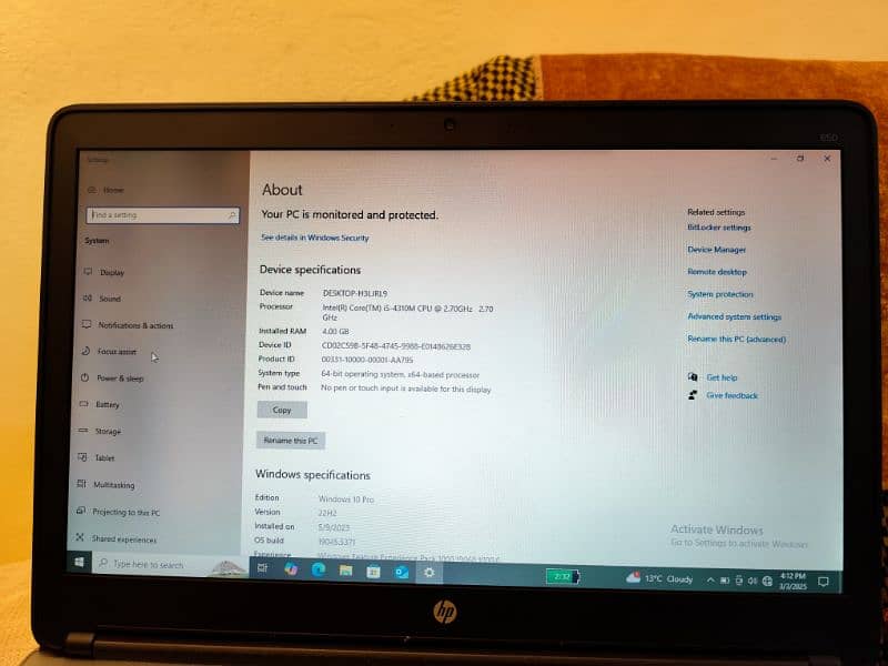 HP LAPTOP CORE I5 5