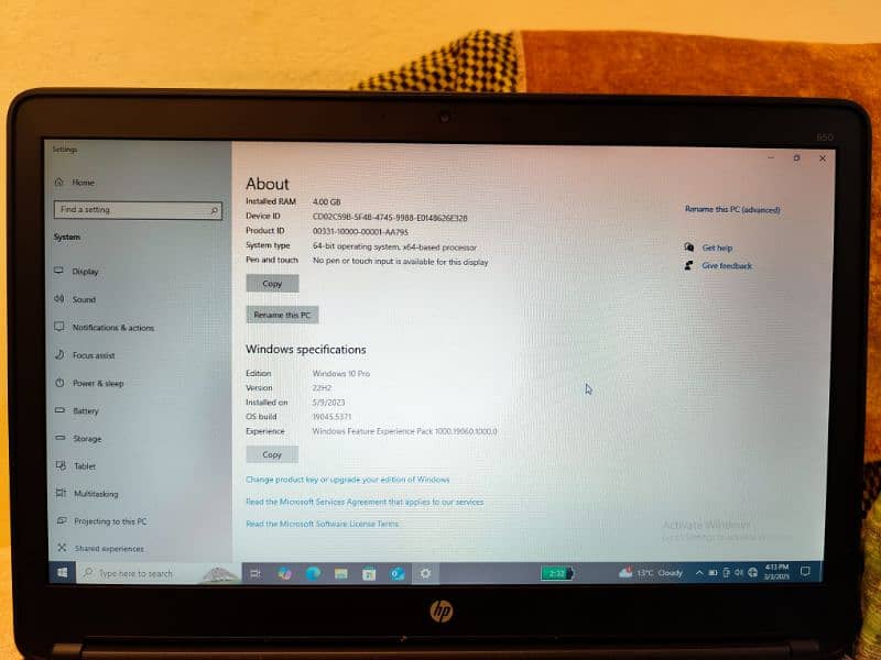 HP LAPTOP CORE I5 7