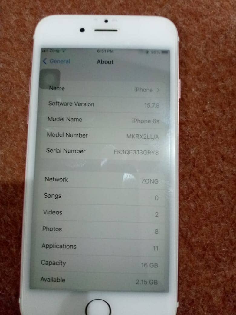 Iphone 6 s non pta 4 month simworking 0