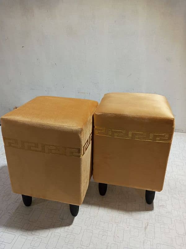 Luxury Wooden Square Stools 4