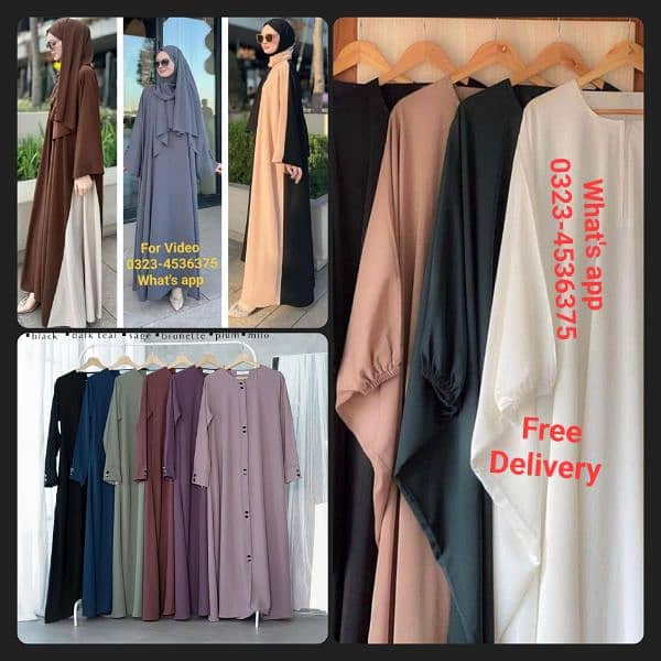 Abaya With Stoler l Ladies Fashion l Free Delivery l 0323-4536375 0
