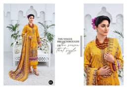 Fiza Noor zaawia _ 3 pcs unstitched Embroidered Lawn suit