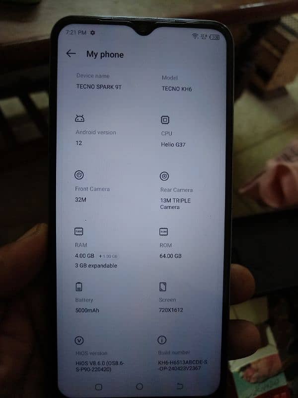 Tecno spark 9t official PTA 4+3gb 64gb 2