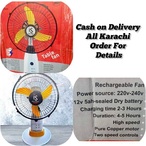 12 Volt Rechargeable Table Fan 12 Volt DC Fan Charging Fan Battery Fan 0