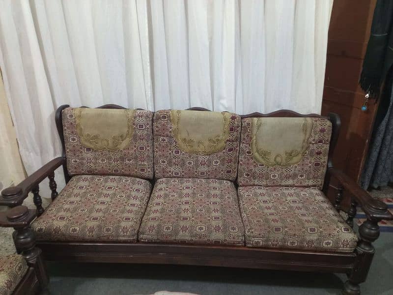 5 seater wooden sofa set for sale/ 03110545393 5