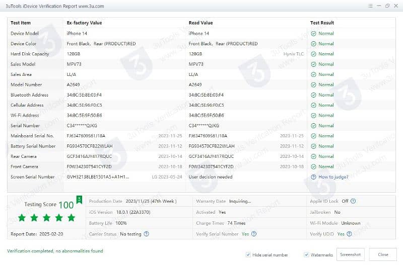 Iphone 14 128 Non pta jv in warranty 9