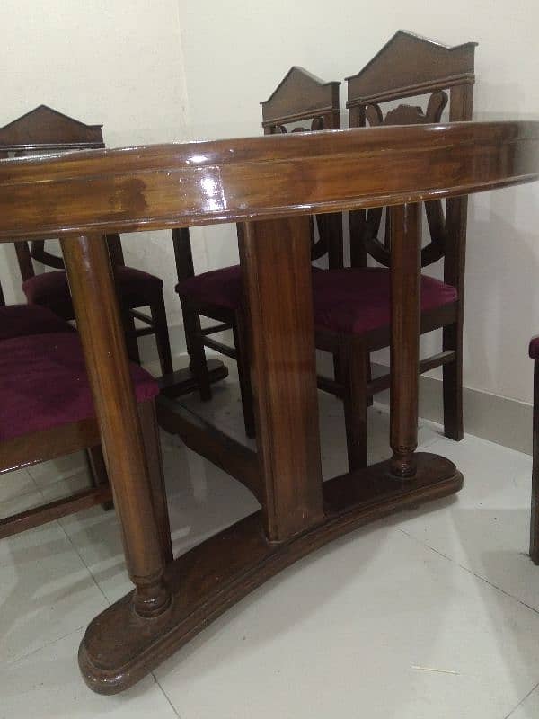 solid dining table / wooden dining table / Dining table with 6 chair 1