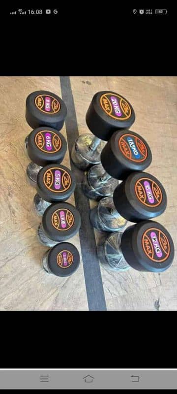 Dumbbell | rubber coated dumble | weight 0
