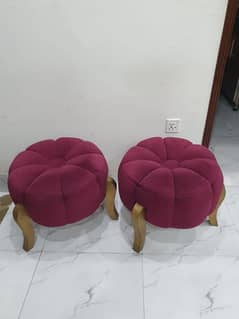 2 Wooden Comfort Stools (Sturdy, Stylish, and Comfortable)