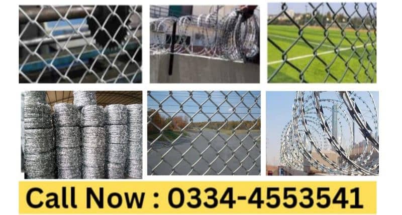 Razor Wire Barbed Wire Chain Link Fence Pole Jali Welded mesh 0