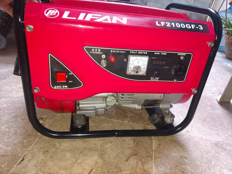 Lifan Lf 2100 GF3  Condition like new 1.2 Kva 50 hours used only 0