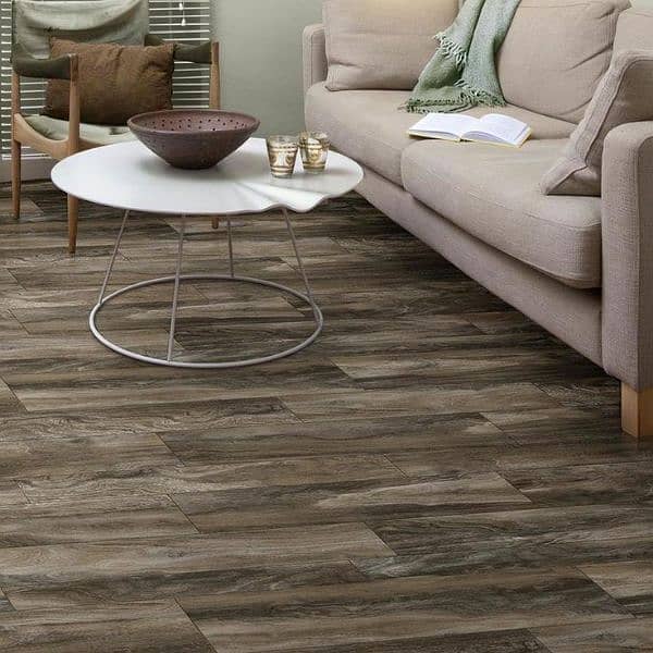 Wooden flooring and vinyl flooring are available with fitting 0