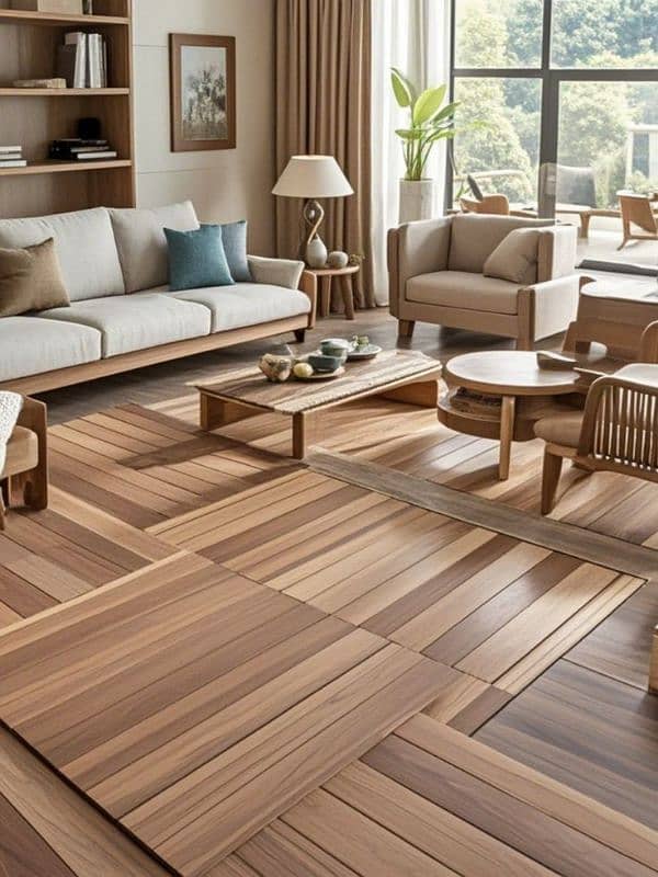 Wooden flooring and vinyl flooring are available with fitting 17