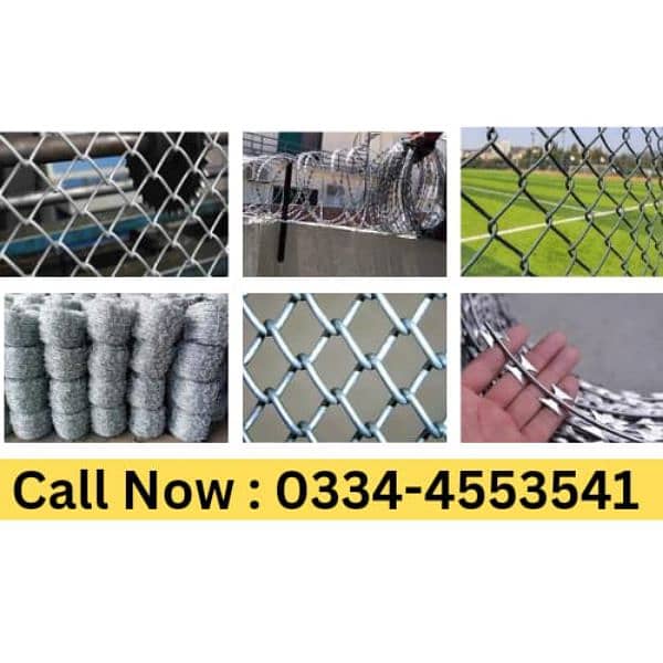 Razor Wire Barbed Wire Chain Link Fence Pole Jali Welded mesh 5