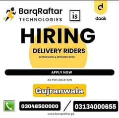 Bike Rider's Job Available In Gujranwala