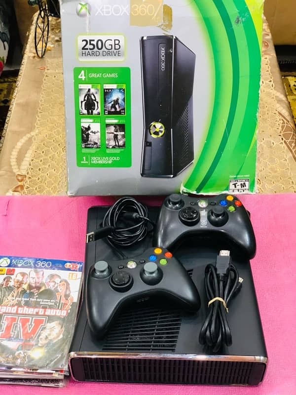 Xbox 360 Slim USA Model Jailbreak Jtag 200+Games 0