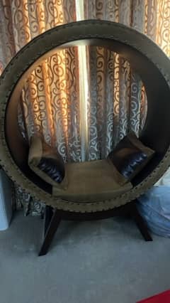 Wooden ring shape sofa