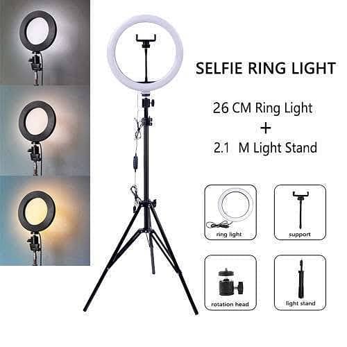 Ring light with tripod 7 Feet stand 0