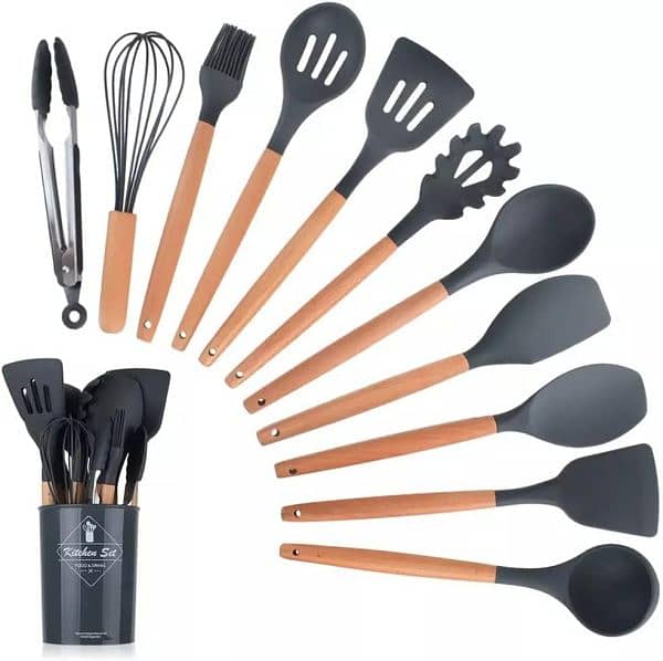 12 Pcs Silicone Cooking Utensils Kitchen Utensil Set 0