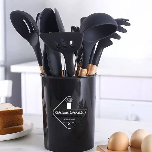 12 Pcs Silicone Cooking Utensils Kitchen Utensil Set 1