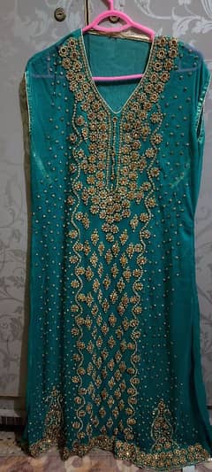 wedding  pashwaz in Green colour