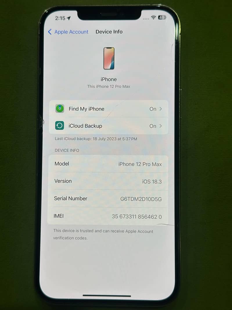 Apple iPhone 12 Pro Max| PTA APPROVED| PHYSICAL DUAL SIM 8