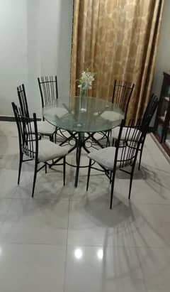 6 chairs and Dining Table