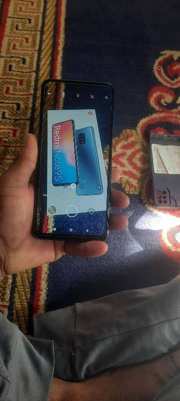 redmi note 9s 6gb 128gb with box and charger PTA approve 0