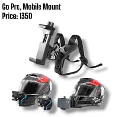 GoPro/Mobile helmet mount for vlogging