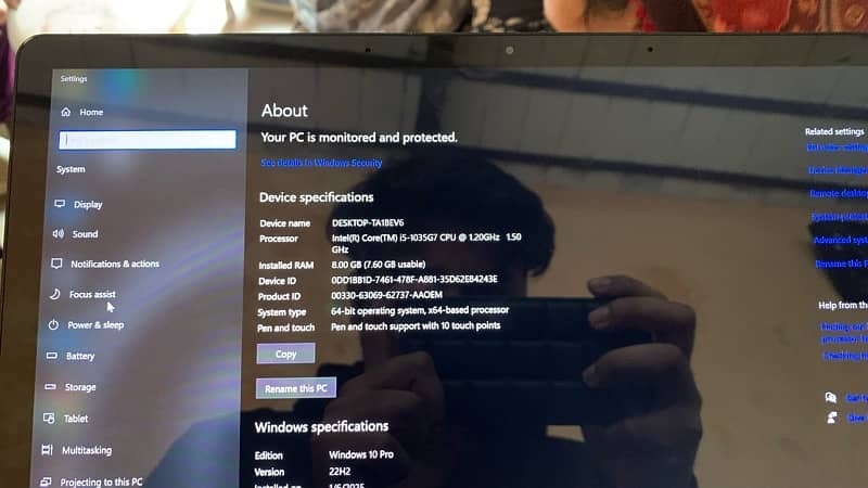 Microsoft Surface Laptop 3 Core i5 10th gen 8/256 9