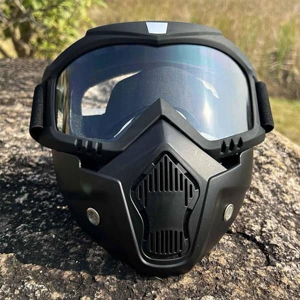 Transparent Glass Durable Black Helmet - 1 Pc For Safety & Comfort 5