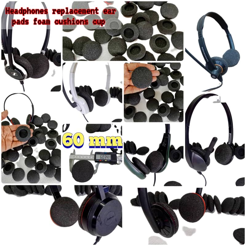 headphones ear pads cup foam cushions for jabra plantronic logitech 2