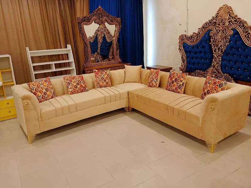 Luxury L Shape Sofa Available in Factory Rate 1