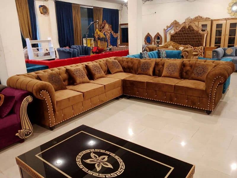 Luxury L Shape Sofa Available in Factory Rate 2