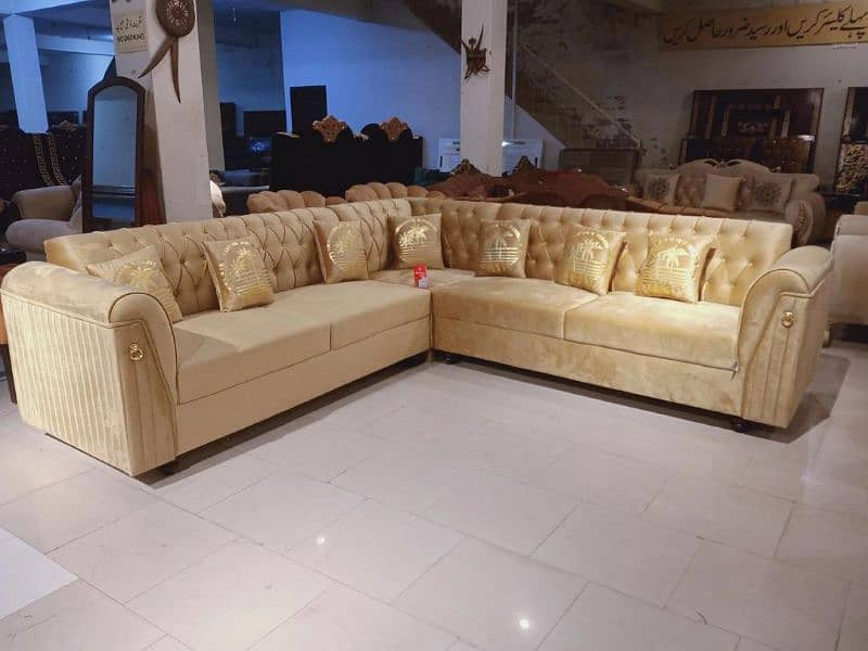 Luxury L Shape Sofa Available in Factory Rate 5