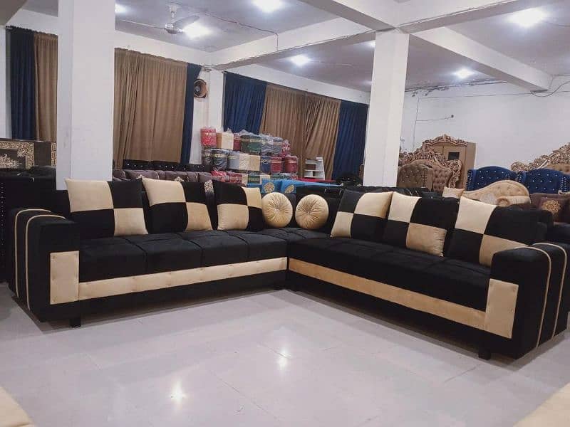 Luxury L Shape Sofa Available in Factory Rate 6