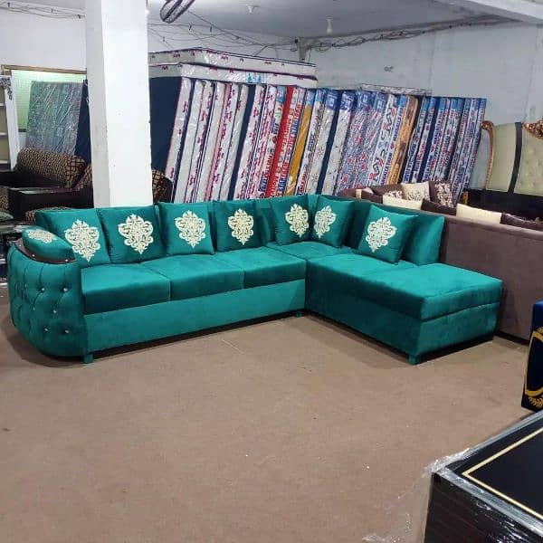 Luxury L Shape Sofa Available in Factory Rate 7