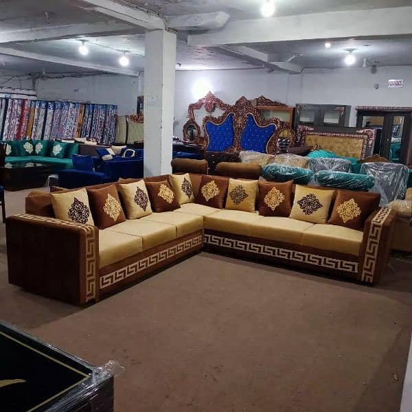 Luxury L Shape Sofa Available in Factory Rate 8