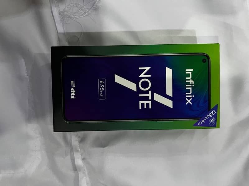 Infinix note 7, with box 10/10 condition, 6GB/128GB for SALE 0