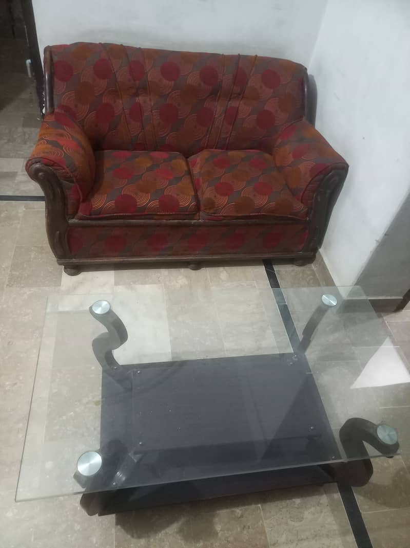 Sofa set with table urgent sale 2